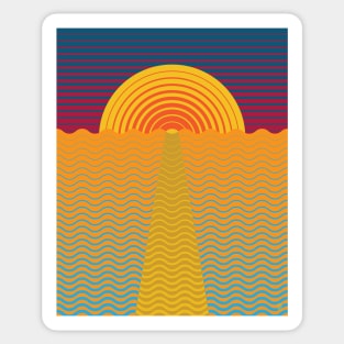 Sunset on the Ocean Sticker